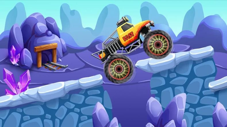 Cảnh đua xe ở Monster Truck Vlad & Niki