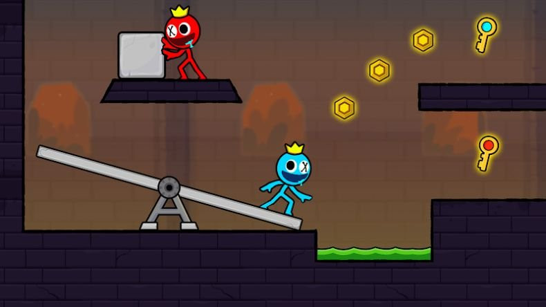 Red and Blue Stickman sử dụng các loại vũ khí khác nhau