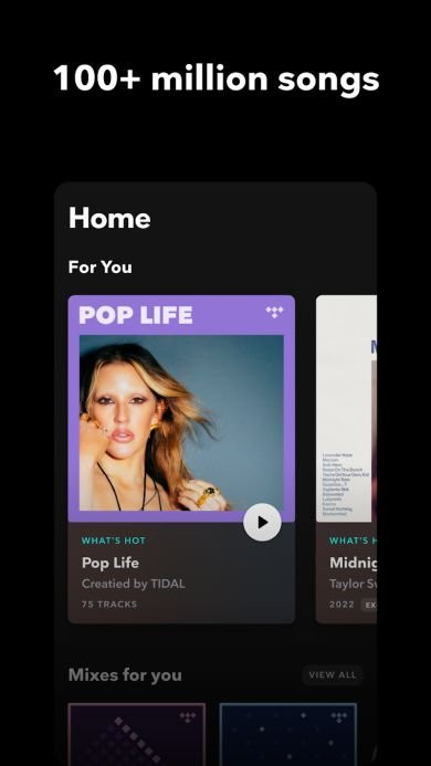 Trải nghiệm âm nhạc chất lượng cao cùng TIDAL Music MOD APK
