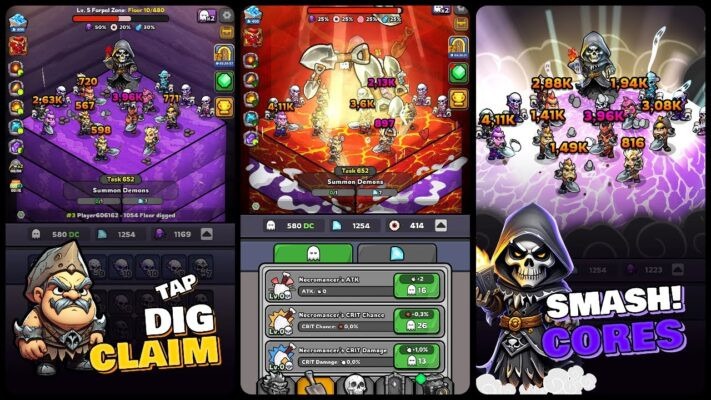 Giới thiệu Idle Hell Miner: Necro Merge
