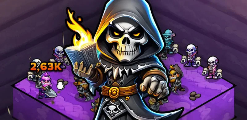 Idle Hell Miner: Necro Merge MOD (Menu, Gems, Auto, Soul) 2.1 APK