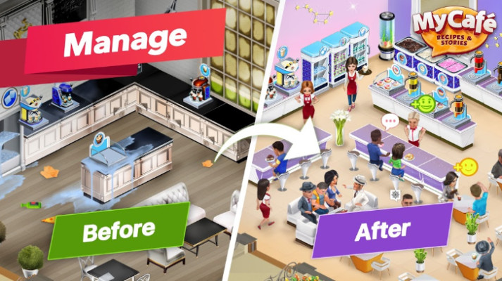My Cafe MOD APK 2023.12.1.1 (Menu, Fast Staff and Visitors Speed, VIP Unlocked)