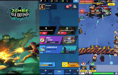 Zombie Idle Defense MOD APK 2.7.5b1 (Menu, Vô Hạn Tiền và Đá Quý, Tăng Sức chịu đựng, Mở Khóa VIP)