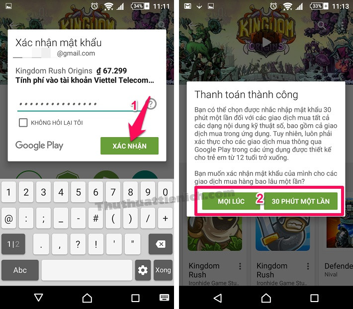 Cách Mua Ứng Dụng và Game Trên Google Play Bằng Tài Khoản Điện Thoại