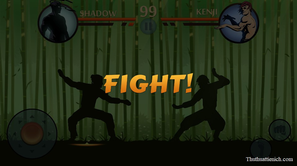 Giao diện trò chơi Shadow Fight 2
