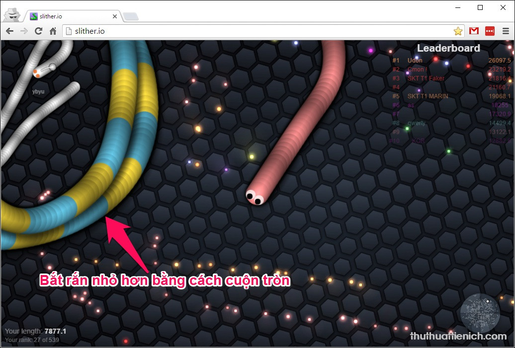 Hướng Dẫn Chơi Game Rắn Săn Mồi Slither.io Đầy Đủ Nhất